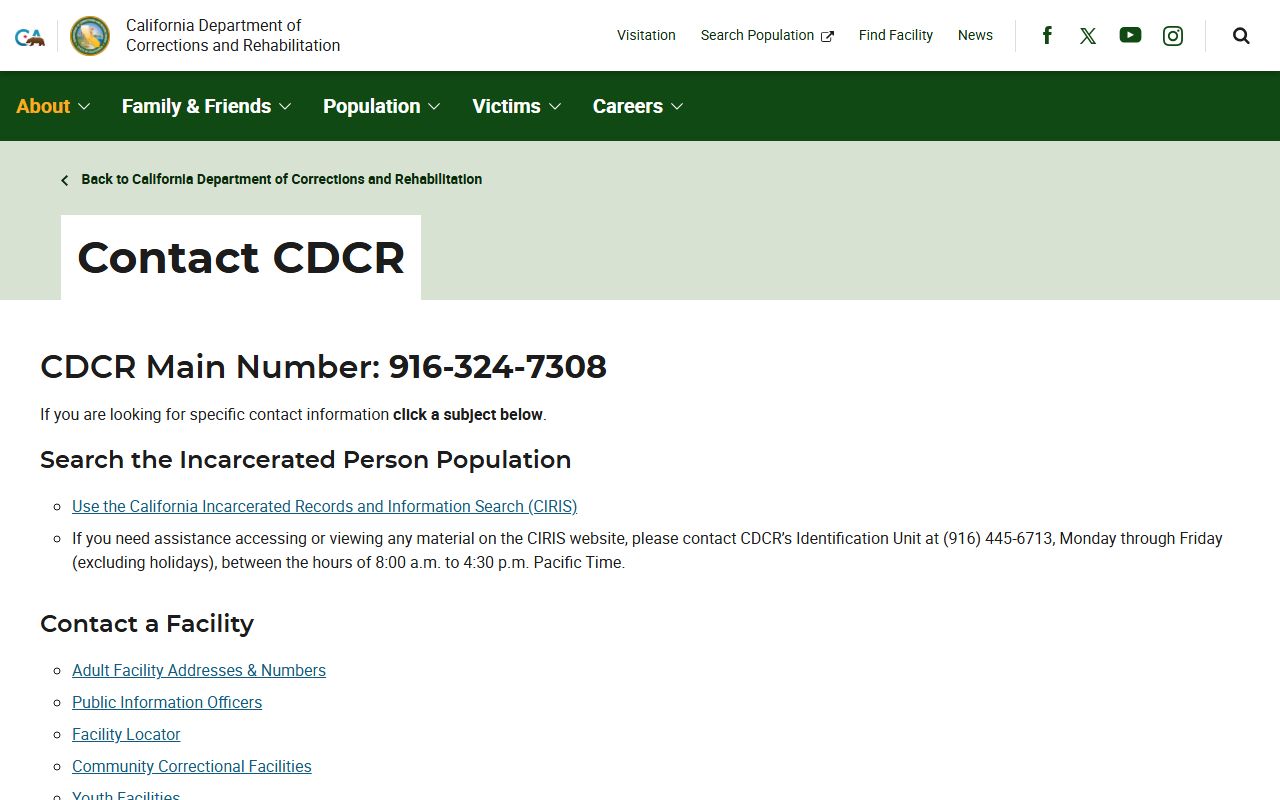 CDCR public records route separate from county jail mugshot requests